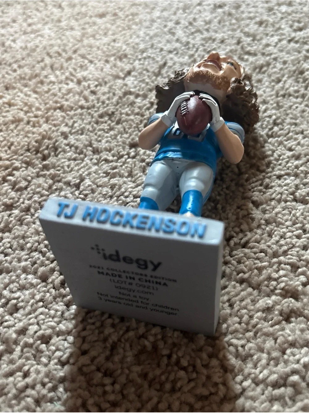 Detroit Lions Blue Football Player Bobblehead - T.J. Hockenson